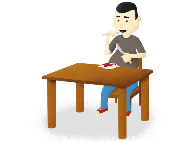 omino mangia