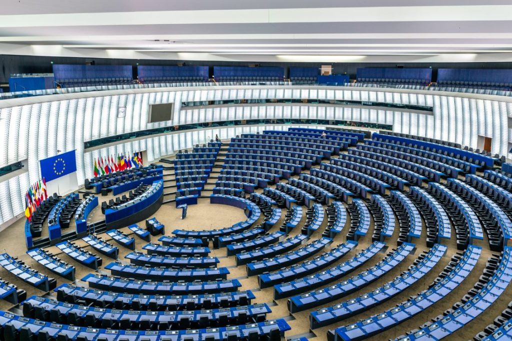 La sala plenaria del Parlamento europeo, a Strasburgo