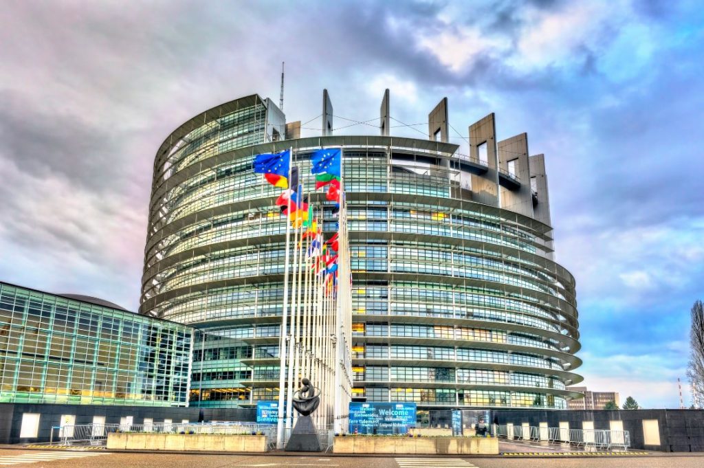 La sede di Strasburgo del Parlamento europeo, che verrà rinnovato con le elezioni europee 2024