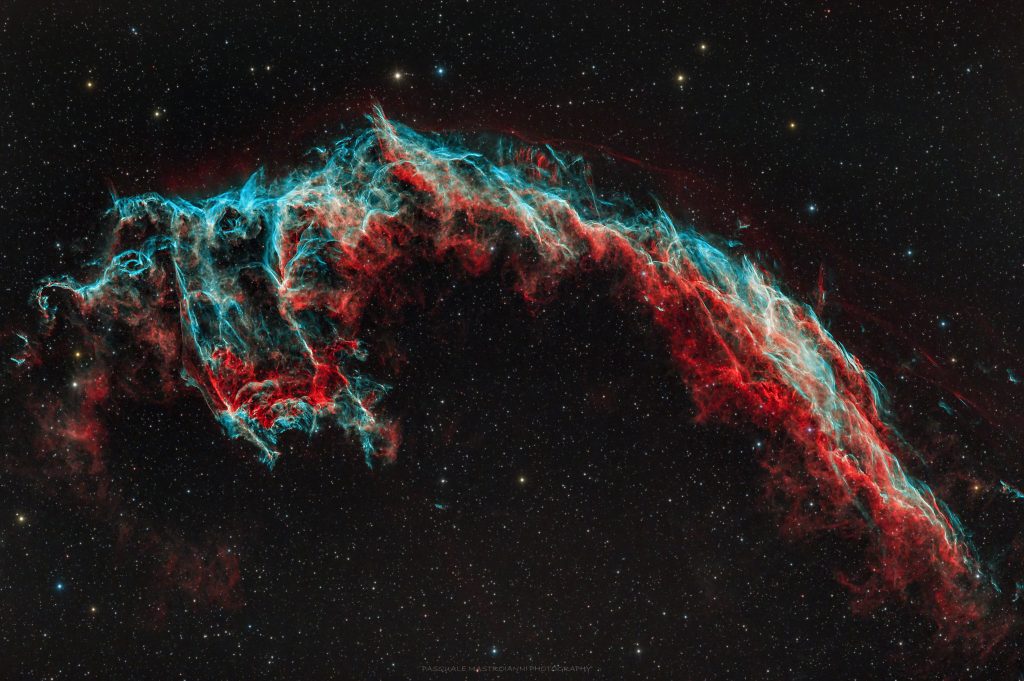 astrofotografia nebulosa velo est resto supernova costellazione del cigno