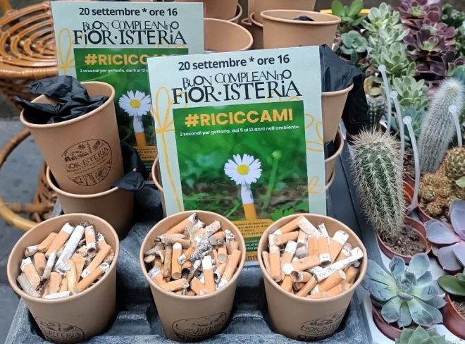 Alla FiorIsteria di Genova arriva #Riciccami, per trasformare i mozziconi in giacconi e peluche